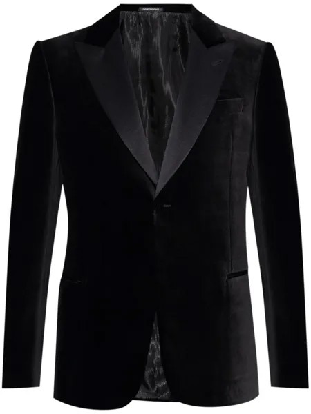 Emporio Armani бархатный смокинг-блейзер, черный