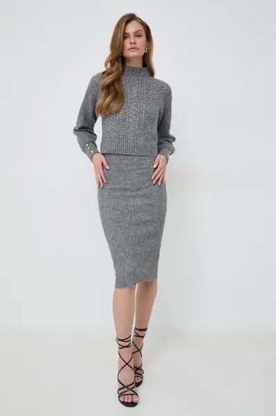 Платье и свитер из смесовой шерсти Morgan, серый