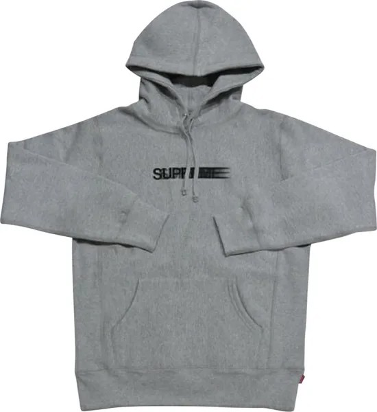 Толстовка Supreme Motion Logo Hooded Sweatshirt 'Ash Grey', серый