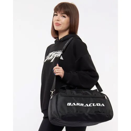 Сумка спортивная BARRACUDA, 20 л, 17х27х44 см, ручная кладь, чёрный