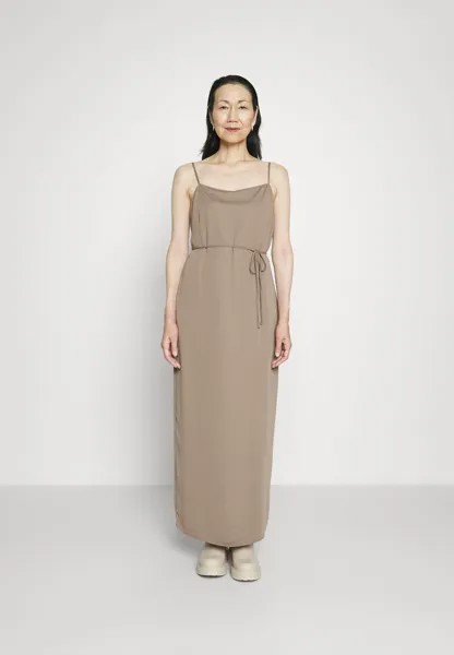Платье макси MIDI SLIP DRESS Calvin Klein, загар
