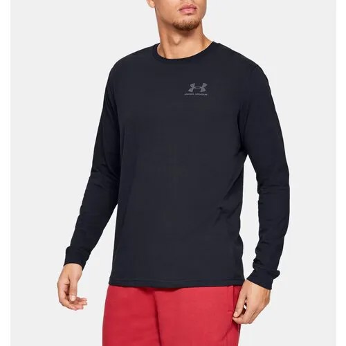 Лонгслив спортивный Under Armour UA SPORTSTYLE LEFT CHEST LS, размер M, , black