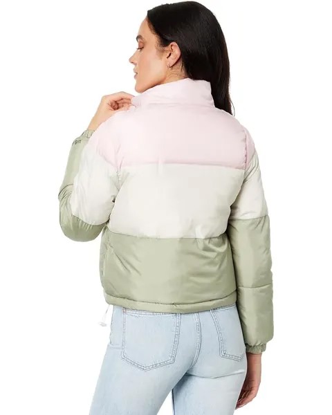 Куртка U.S. POLO ASSN. Crop Multi Color-Blocked Puffer Jacket, цвет Parfait Pink