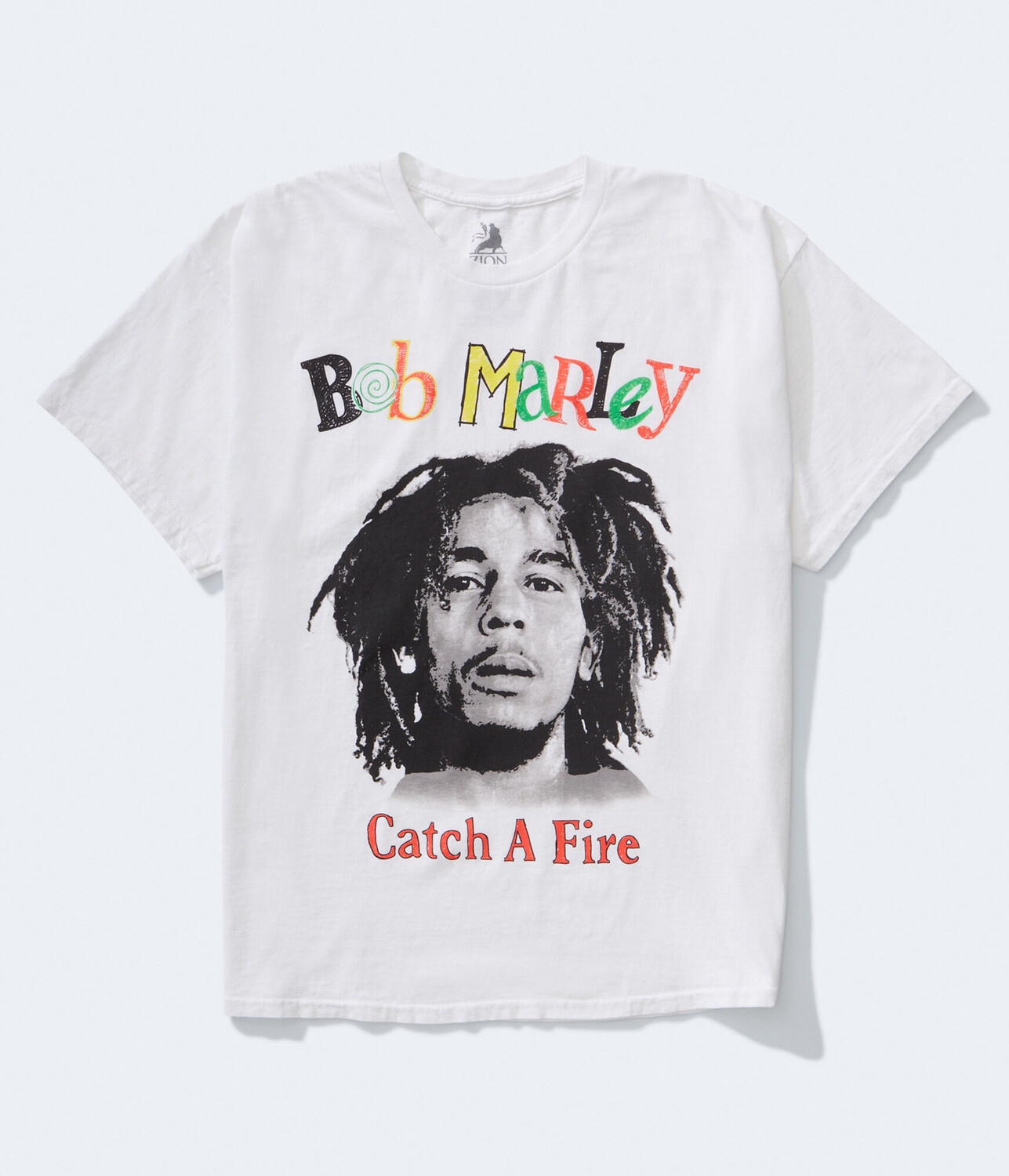 Футболка с рисунком Bob Marley Catch A Fire Aeropostale, бежевый