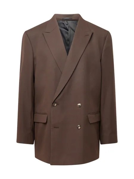 Пиджак стандартного кроя TOPMAN, темно коричневый