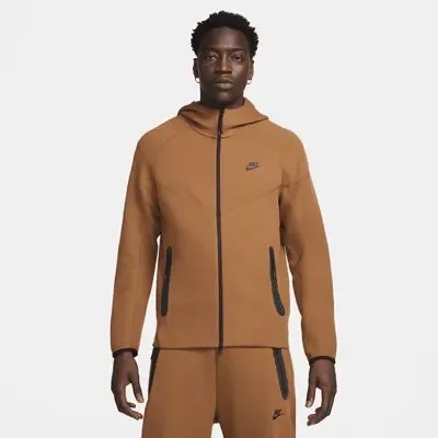 Худи Nike Sportswear Tech Fleece Windrunner, цвет Light British Tan/Black