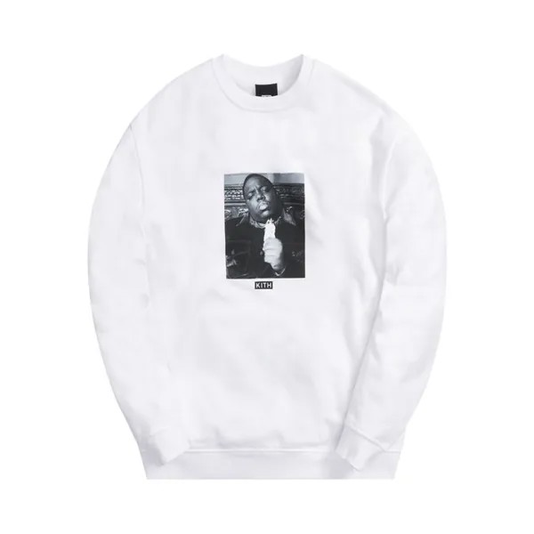 Толстовка Kith For The Notorious B.I.G Mo Problems Crewneck 'White', белый