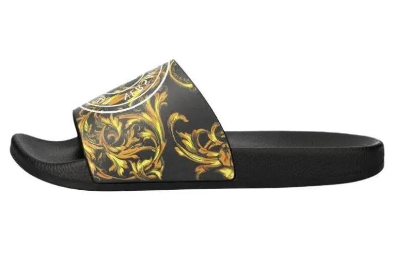 Шлепанцы мужские черные Versace Jeans Couture