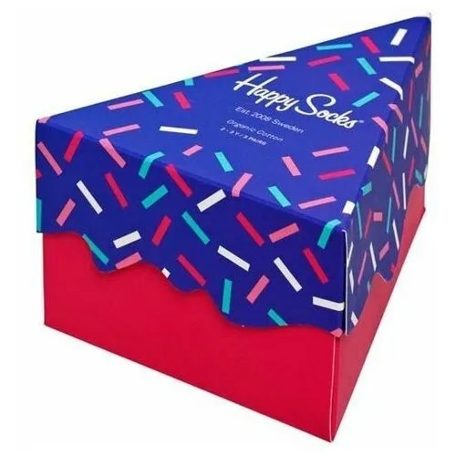 Носки Happy Socks, 3 пары, размер 25, красный, оранжевый, желтый, мультиколор, розовый, черный