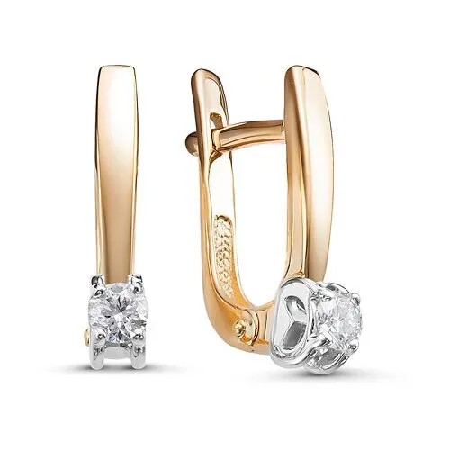 Серьги Бриллианты Костромы, золото, 585 проба, бриллиант