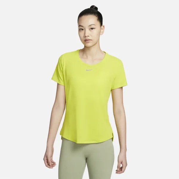 Футболка Nike Dri-FIT One Luxe Women's Stand, салатовый