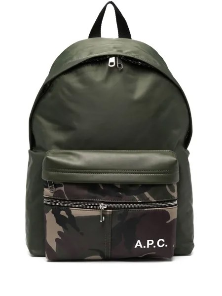A.P.C. рюкзак Camden с камуфляжным принтом