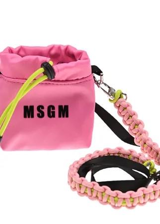 Розовая сумка с логотипом, 9x9x2 см MSGM детская