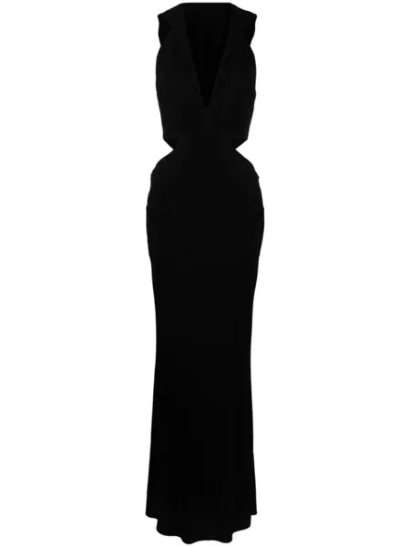 TOM FORD платье с драпировкой, черный