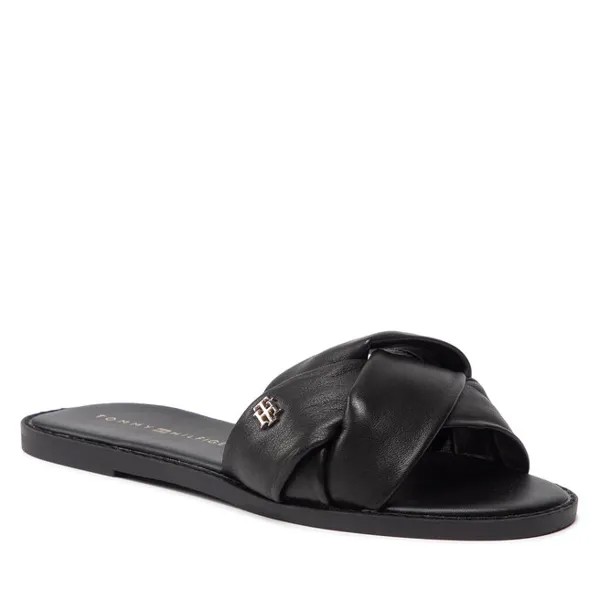 Шлепанцы Tommy Hilfiger FeminineWeave Flat, черный