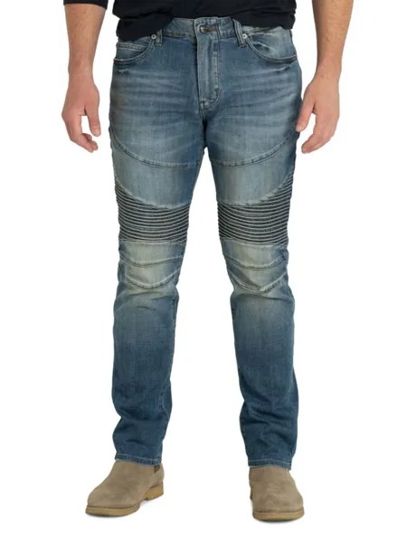 Потертые узкие байкерские джинсы Stitch'S Jeans, цвет Wasted Blue