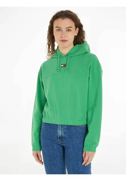 Худи с капюшоном Tommy Jeans, зеленый