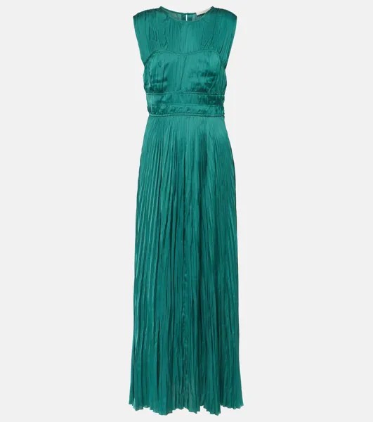 Атласное платье со складками delia Ulla Johnson, зеленый