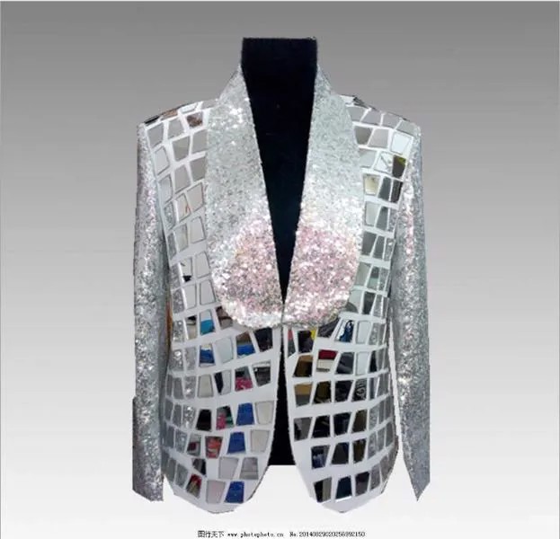 Мужская мода серебряные блестки светло тонкий клетчатый индивидуальный Блейзер Униформа модный панк ночной клуб бар DJ певицы костюмы