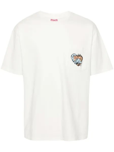 Kenzo футболка с принтом Jungle Heart, белый