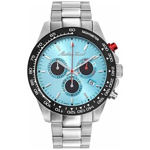 Наручные часы Mathey-Tissot Швейцарские наручные часы Mathey-Tissot H901CHABU с хронографом, серебряный
