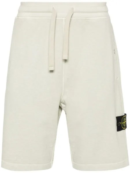 Stone Island спортивные брюки с нашивкой Compass, зеленый