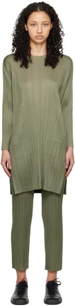 Мини-платье Green Monthly Colors Январь Pleats Please Issey Miyake