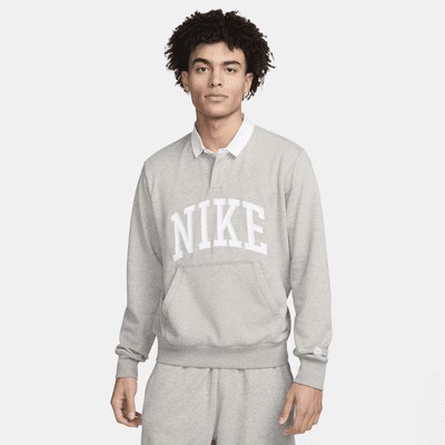 Поло Nike Club Fleece, серый/белый