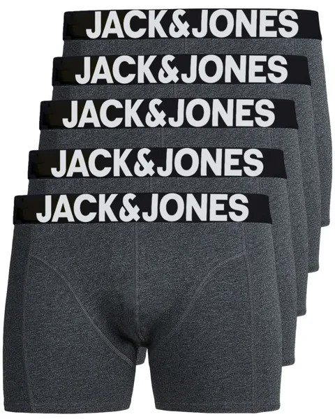 Боксеры Jack & Jones 5er-Set Unterhosen Panties, темно-серый