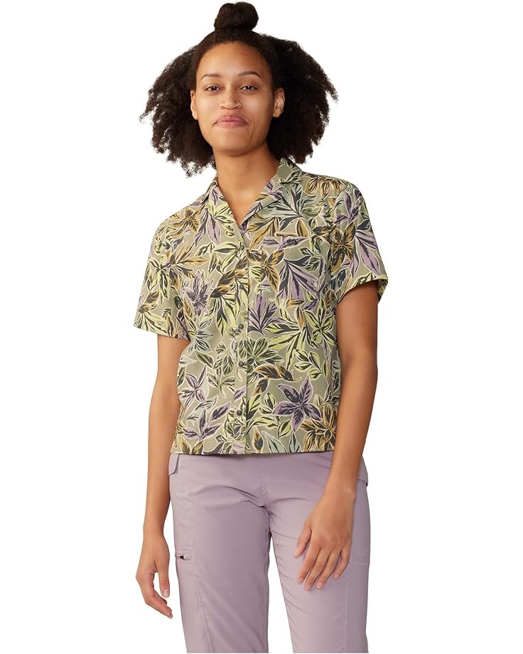Рубашка Mountain Hardwear Trail Sender, цвет Mantis Green Floral Print