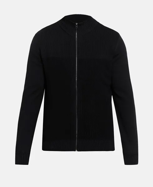 Шерстяной кардиган Boss Black, черный