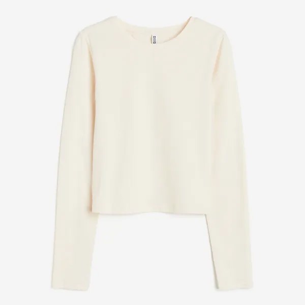Лонгслив H&M Printed Berkeley University, светло-бежевый