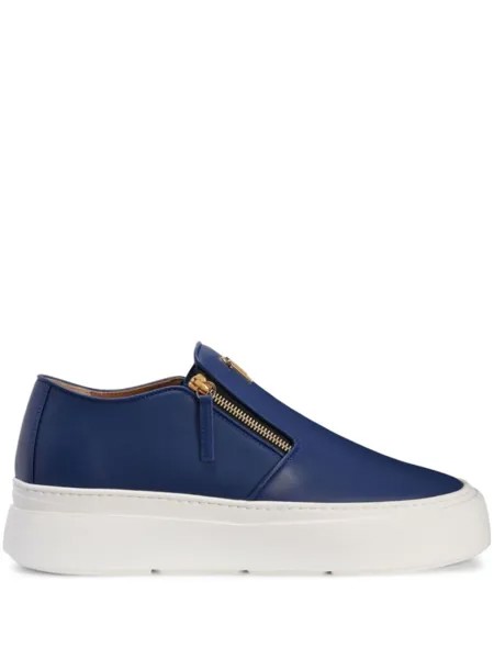 Лоферы GZ Mike Zip Giuseppe Zanotti, синий