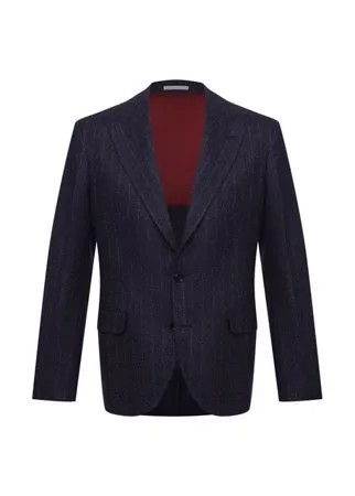 Пиджак из шерсти и шелка Brunello Cucinelli
