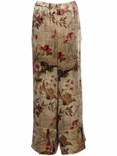 Pierre-Louis Mascia укороченные брюки Kanpur с цветочным принтом