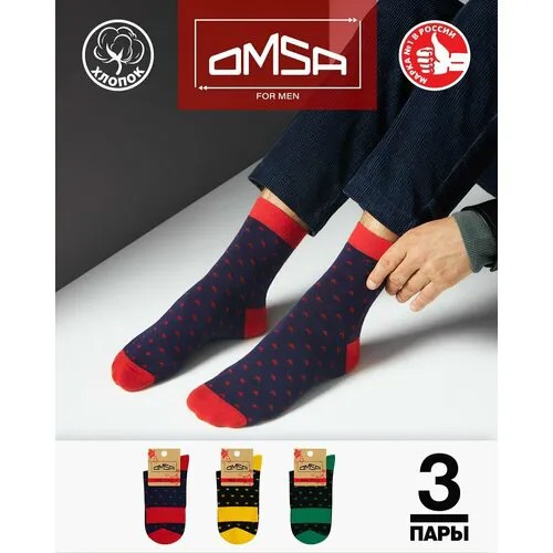 Носки Omsa, 3 пары, 3 уп., размер 35-38, мультиколор