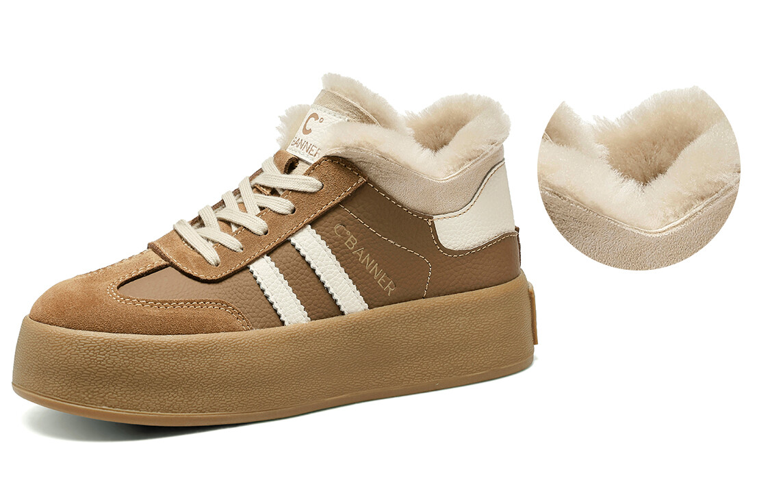Кроссовки C°BANNER Lifestyle Shoes Women's Low-top Caramel, цвет Caramel (Fleece-lined)