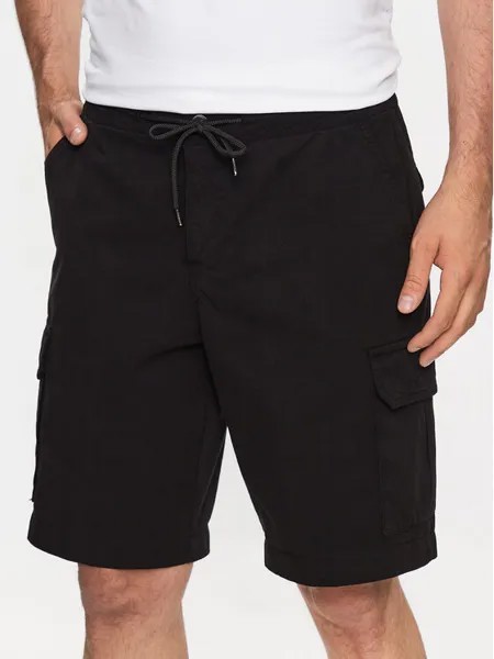 Тканевые шорты стандартного кроя Emporio Armani Underwear, черный