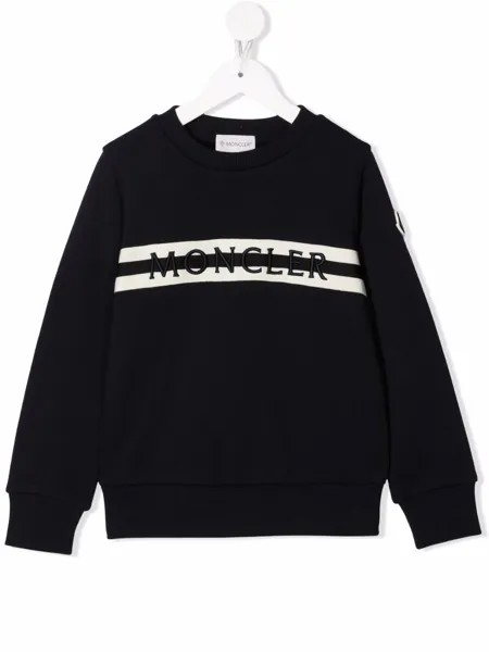 Moncler Enfant толстовка с вышитым логотипом