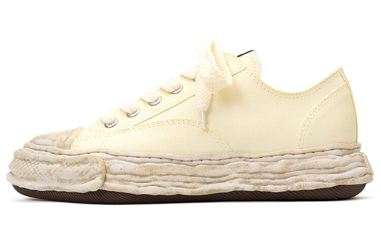 Кроссовки Maison Peterson23 Canvas на шнуровке Mihara Yasuhiro, белый