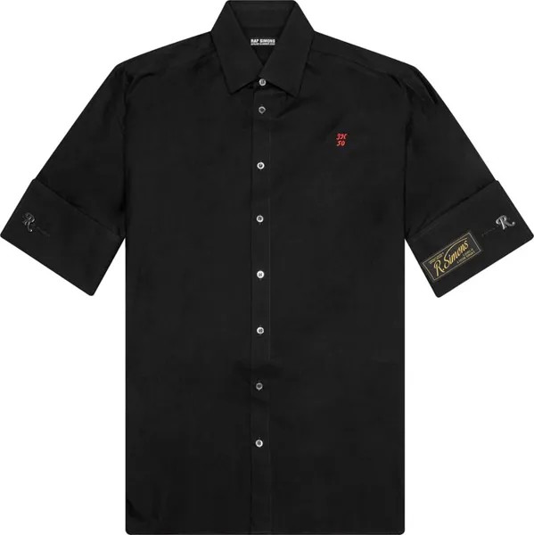 Рубашка Raf Simons Short-Sleeve Business Shirt 'Black', черный