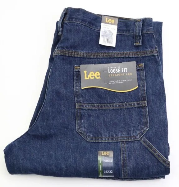 Джинсы Lee Carpenter свободного кроя с прямыми штанинами, мужские, размер W33 L32, синие, новые
