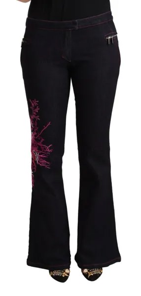 EXTE Jeans Черные хлопковые расклешенные брюки со средней талией IT42/US8/M Рекомендуемая розничная цена 300 долларов США