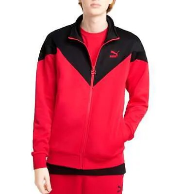 Puma Iconic Mcs Full Zip Track Jacket Мужские красные пальто Куртки Верхняя одежда 530103-11