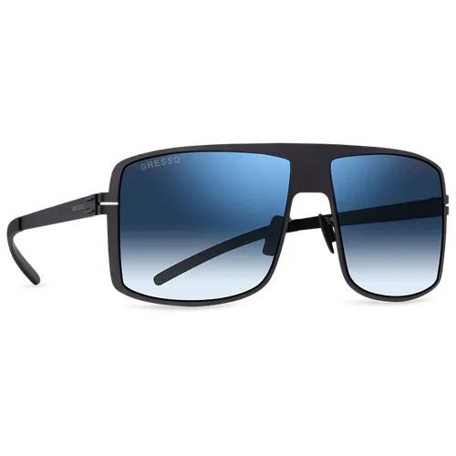 Солнцезащитные очки Gresso, квадратные, с защитой от УФ, градиентные, черный