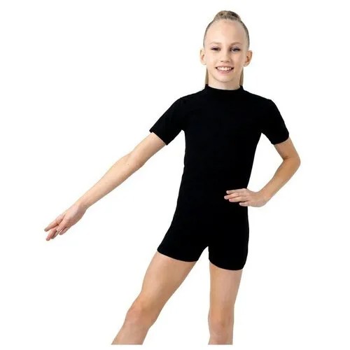 Купальник гимнастический Grace Dance, размер 42, черный