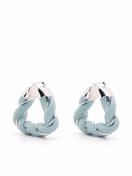 Bottega Veneta витые серебряные серьги