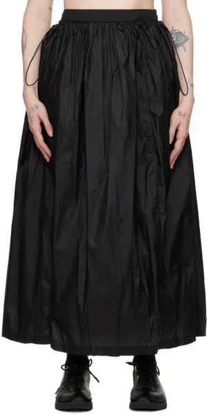 Черная многослойная длинная юбка Amomento
