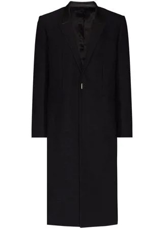 Givenchy жаккардовое однобортное пальто с монограммой