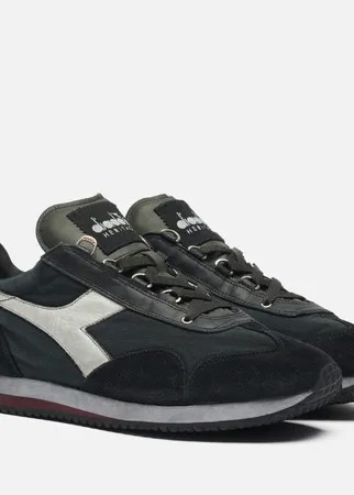 Мужские кроссовки Diadora Heritage Equipe Dirty Stone Wash, цвет чёрный, размер 44.5 EU